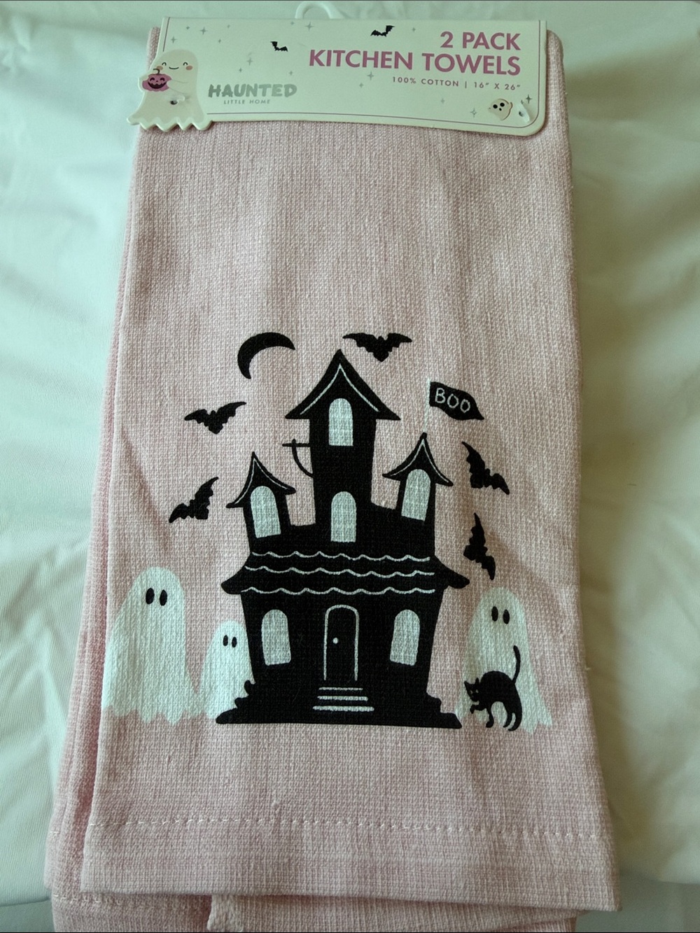 Pink Halloween Kitchen Towels - 2 Pack